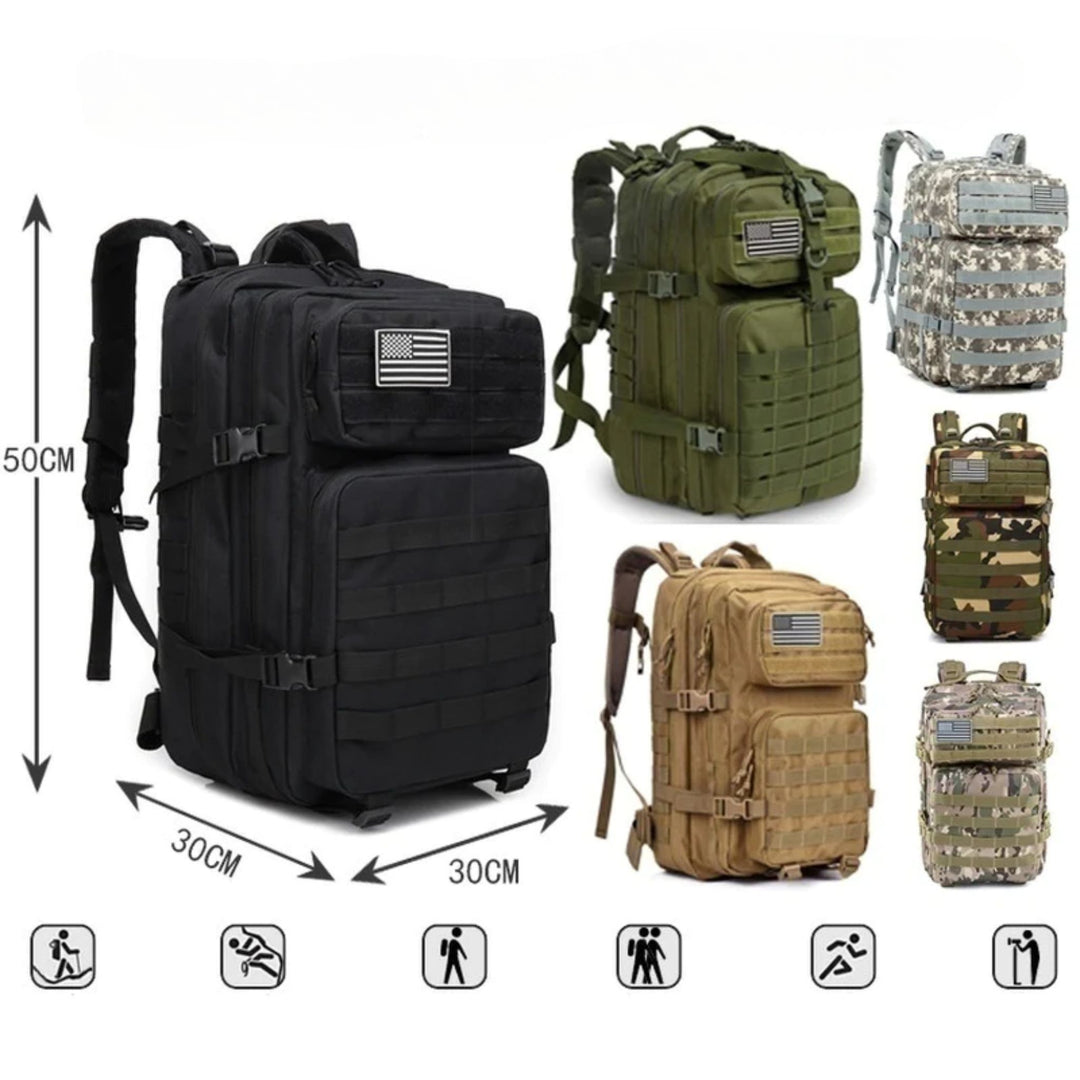 50L 1000D Nylon Waterproof Trekking Fishing Hunting Bag Backpack Outdoor Military Rucksacks Tactical Sports Camping Hiking